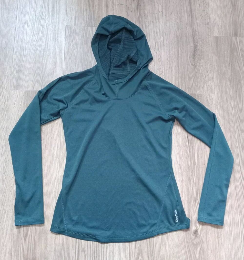 Women's Dark Teal Reebok Speedwick Long Sleeve Breathable Athletic Shirt, Small